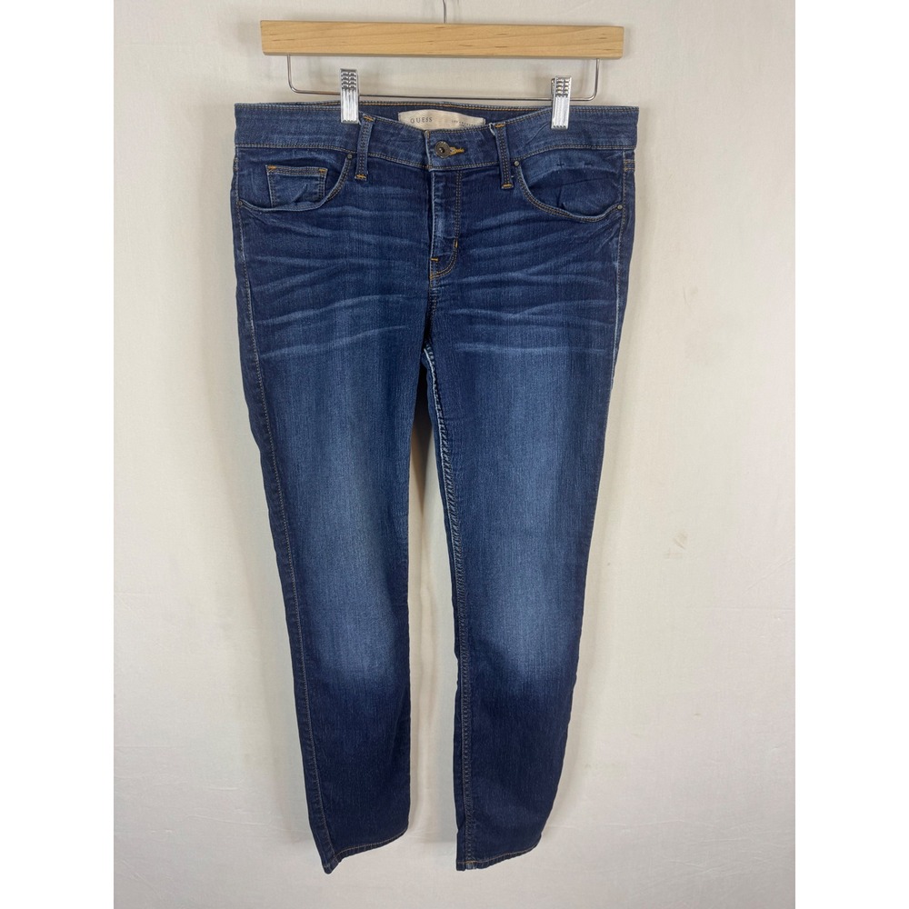 GUESS Power‎ Skinny Low Jeans Dark Wash Indigo Denim Size 31X30 W4FAB2D1LC0